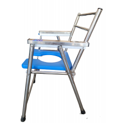 Stainless Steel (SS) Comfortable Commode Chair